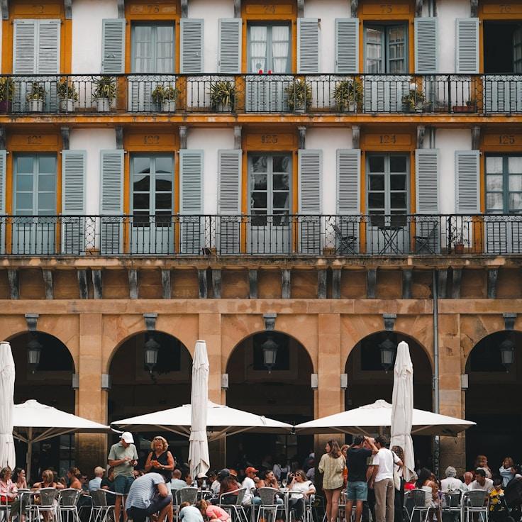 Entertainment zone at night in Switzerland